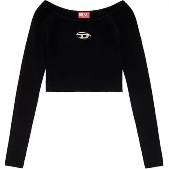 DIESEL M Vera Ls Ribbed Knit Off The Shoulder Top