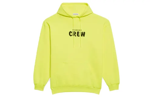 Balenciaga Crew Oversize Hoodie Yellow