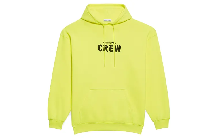 Balenciaga Crew Oversize Hoodie Yellow