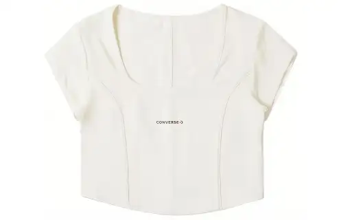 Converse Top 'Egret' Regular T Shirt Women's White