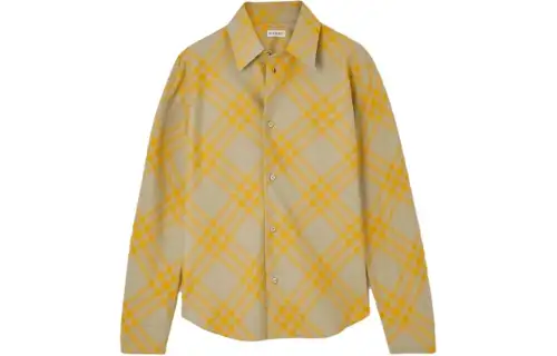 Burberry Shirts Women's Yellow Pointed Collar Moderate Other