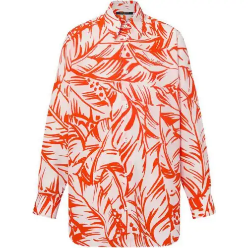 LOUIS VUITTON Palm Print Silk Shirt