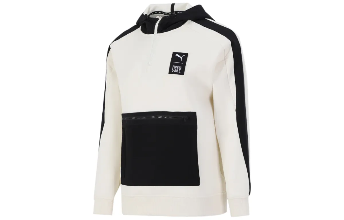 PUMA Sweatshirts Women's White Hooded Moderate Regular