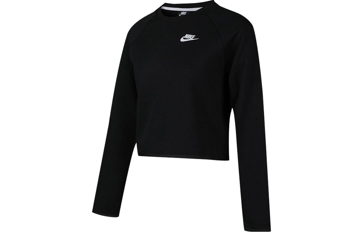 Женское худи Nike Crop Hoodie (черное)