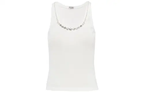 MIU MIU Camisoles Women's White Moderate Straight Fit