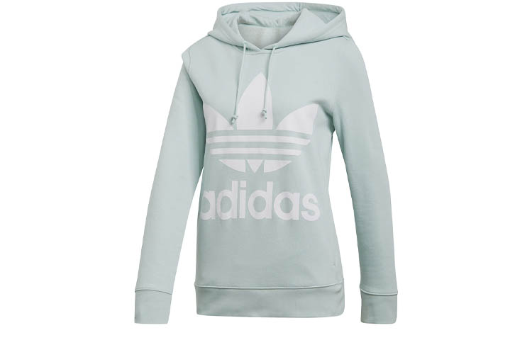 Женское худи adidas originals Trefoil (зеленое) — фото 1