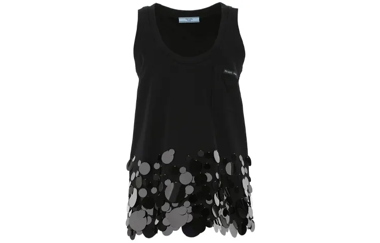 PRADA Camisoles Women's Black Moderate Straight Fit