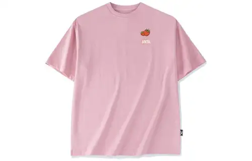 ANTA Life Collection T Shirts Women's Watermelon Pink Crew Neck Moderate Straight Fit