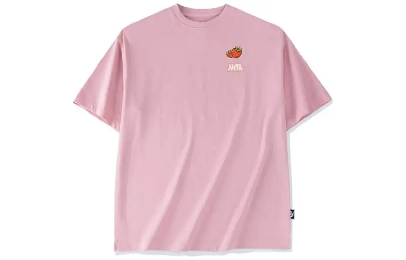 ANTA Life Collection T Shirts Women's Watermelon Pink Crew Neck Moderate Straight Fit