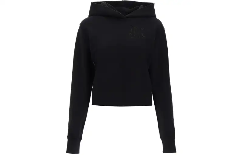 Palm Angels logo-embroidered cotton hoodie
