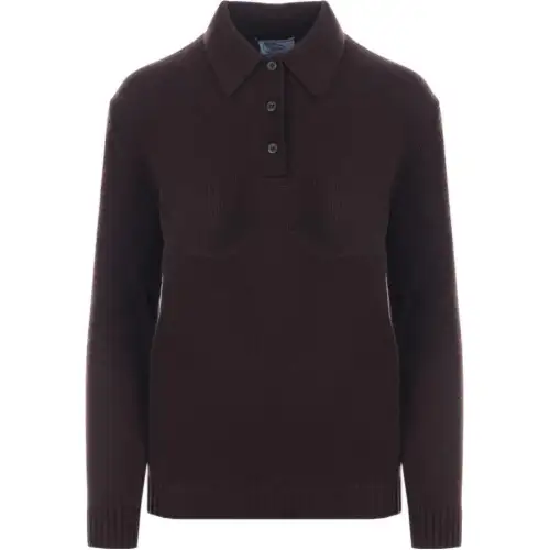PRADA SS22 Polo Shirt Women's Brown