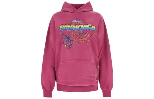 Balenciaga Graphic Printed Long Sleeved Hoodie