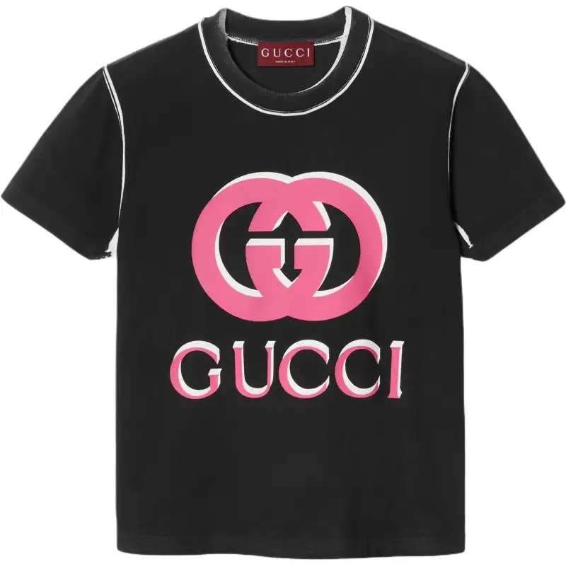 GUCCI Logo Printed Crewneck T Shirt