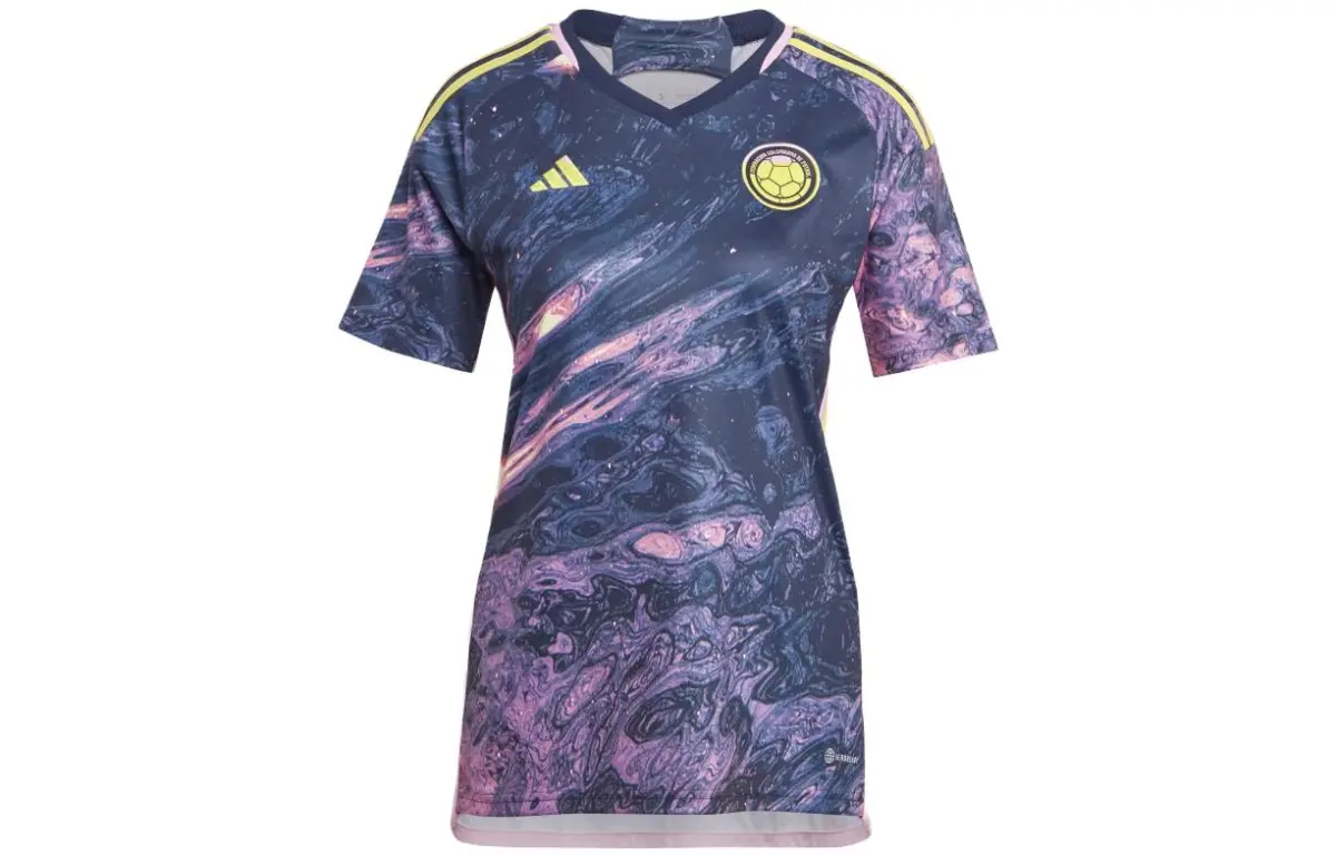 Adidas T-Shirts Women's Multicolor V-neck Moderate Straight Fit