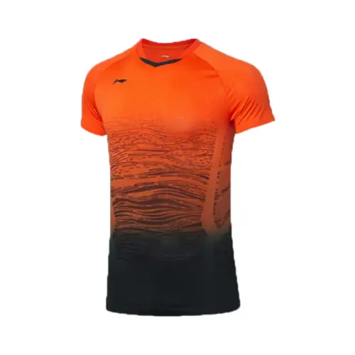 Li Ning Badminton Jersey Men's Orange Red
