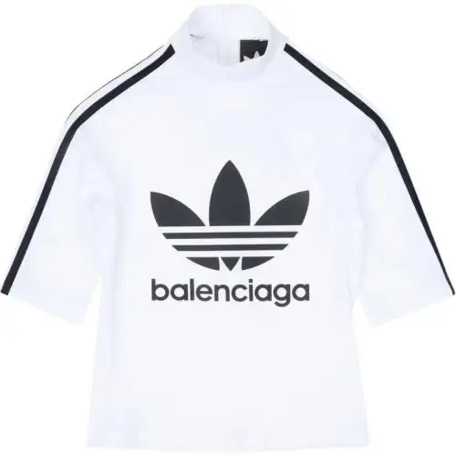 【Previous Season】x Adidas logo-print top