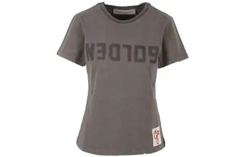 Golden Goose Regular T Shirt Women's Gray Green