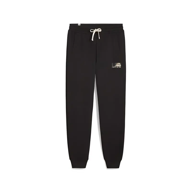 PUMA Casual Pants Men's Black Moderate Cuffed Pants