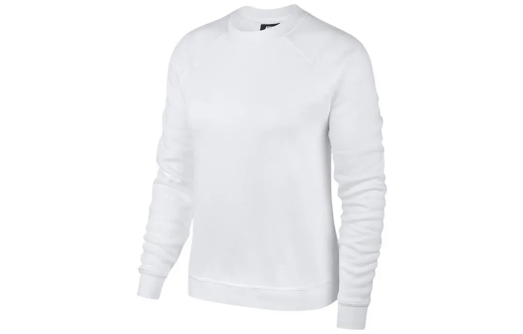 Nike Sweatshirts Women's White Crew Neck Moderate Regular