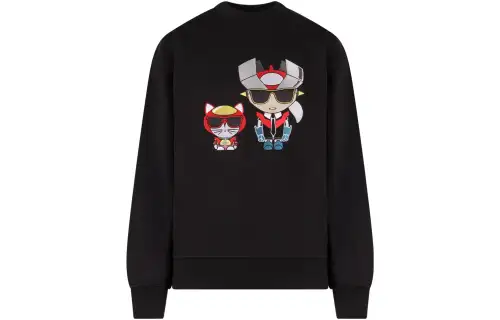KARL LAGERFELD / Karl Lagerfeld Jeans Ikon Rhinestone-embellished Sweatshirt