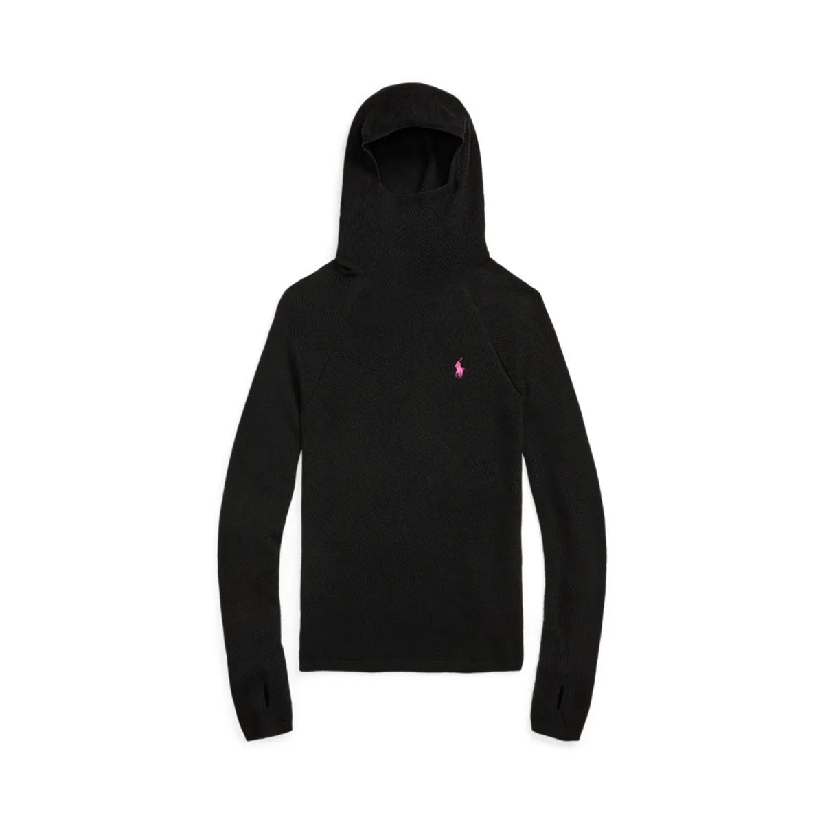 Polo Ralph Lauren Pink Pony FW24 Sweater Moderately Slim Straight Fit Women's Black