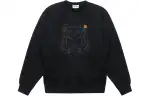 KENZO Classic Tiger Head Sweatshirts Women's Black Crew Neck Moderate Heavyweight