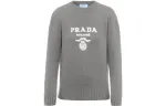 Prada logo-intarsia cashmere sweater