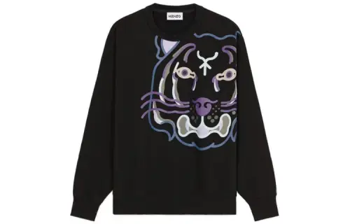 KENZO Sweatshirts Women's Black Crew Neck Moderate Regular