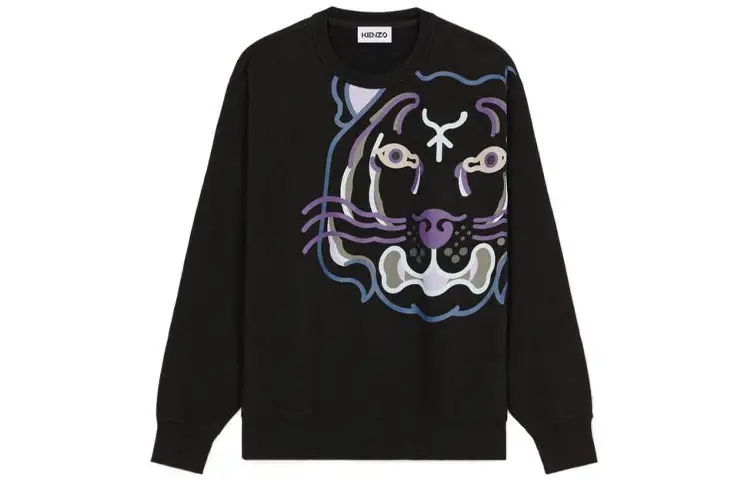 KENZO Sweatshirts Women's Black Crew Neck Moderate Regular