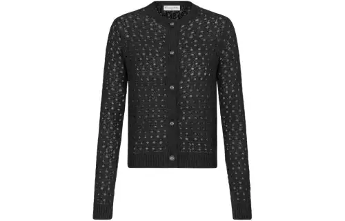 DIOR FW23 Cannage Cardigan Sweater Women's Black