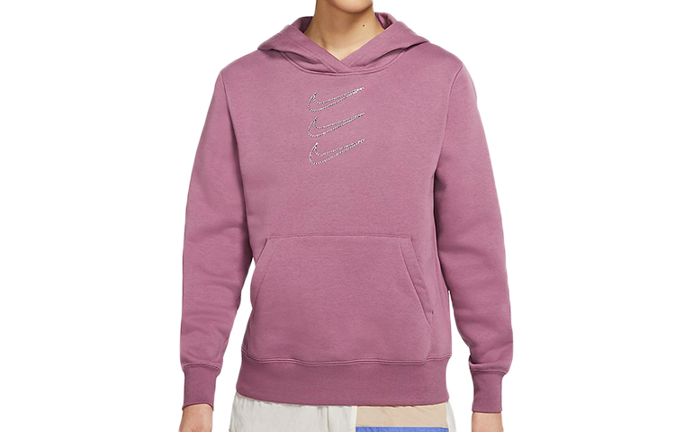 Женское худи Nike Sportswear Rhinestone (бордовое)