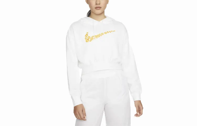 Nike Sweatshirts Women's White Hooded Moderate Regular