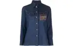 【Previous Season】logo-patch denim shirt