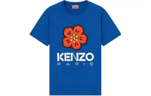KENZO T Shirts Women's Blue Crew Neck Moderate Straight Fit