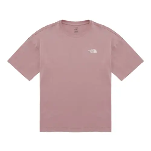 THE NORTH FACE Drop Shoulder Sleeve T Shirt Women's Gray Pink