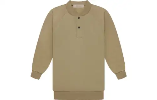 Fear Of God Essentials Women's 3/4 Sleeve Henley Oak