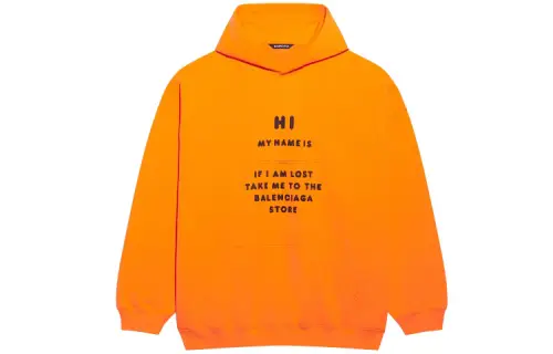 Balenciaga Sweatshirts Women's Orange Hooded Moderate Regular