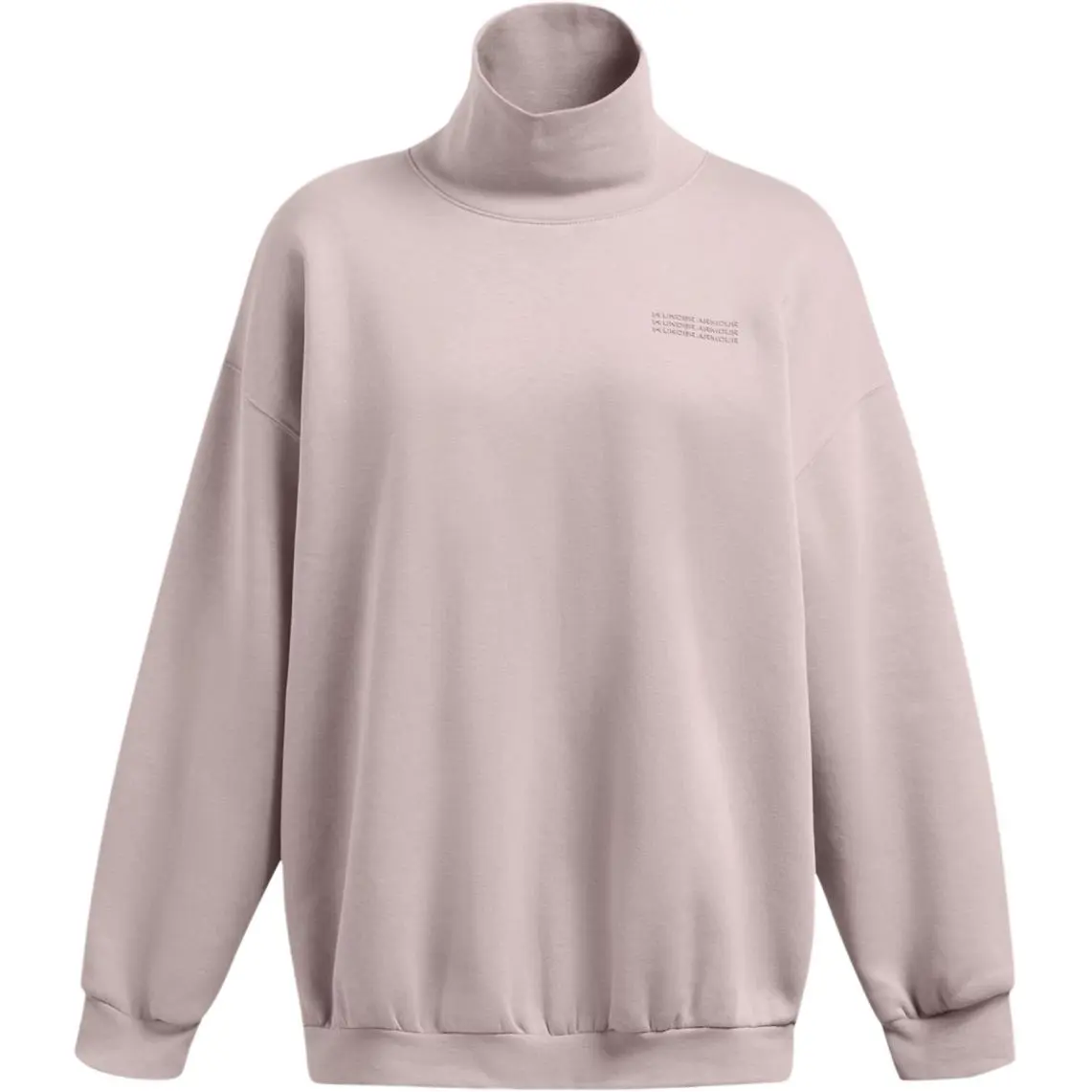 Under Armour Icon Fleece Oversized Mock Crew Sweatshirt Women's Leela Gray