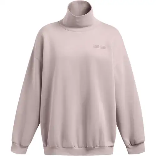 Under Armour Icon Fleece Oversized Mock Crew Sweatshirt Women's Leela Gray