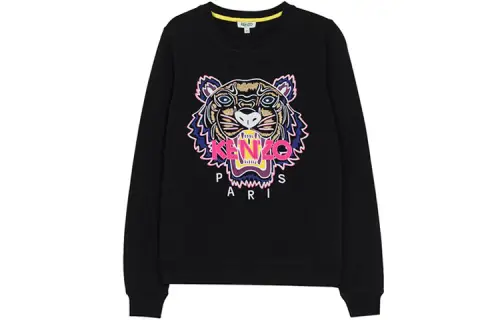KENZO Sweatshirts Women's Black Crew Neck Moderate Heavyweight