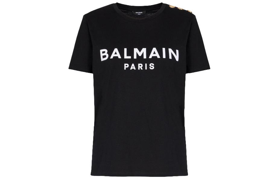 Женская футболка BALMAIN (черная)