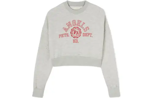PALM ANGELS Sweatshirts Women's Heather Gray Crew Neck Moderate Regular