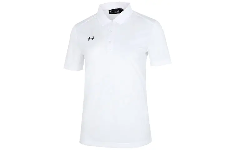 Under Armour Polo Shirts Women's White Polo Collar Moderate Straight Fit