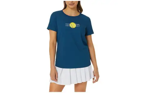 Asics Classic Graphic Tee T Shirt Women's Blue