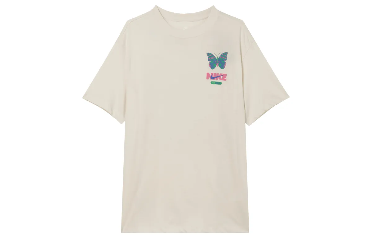 Nike Drop Shoulder Sleeve T Shirt Women's Cream