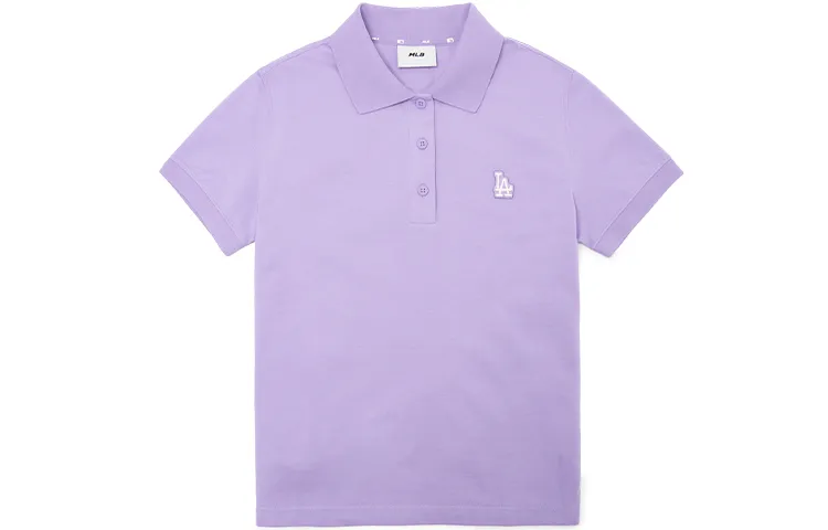 MLB Basic Logo Polo Shirt Women's Purple