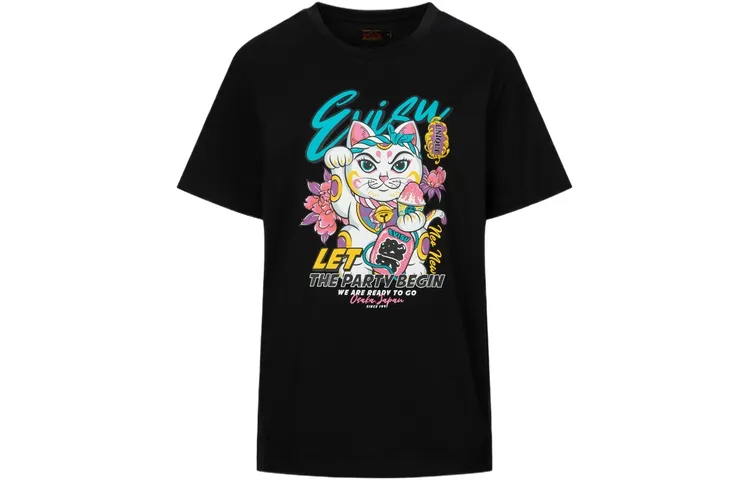 EVISU T Shirts Women's Crew Neck Moderate Straight Fit
