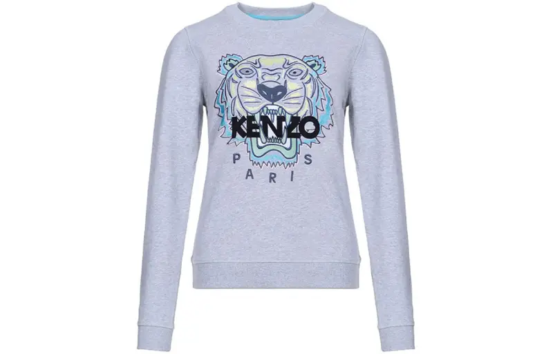 KENZO Sweatshirts Women's Pearl Gray Crew Neck Moderate Regular