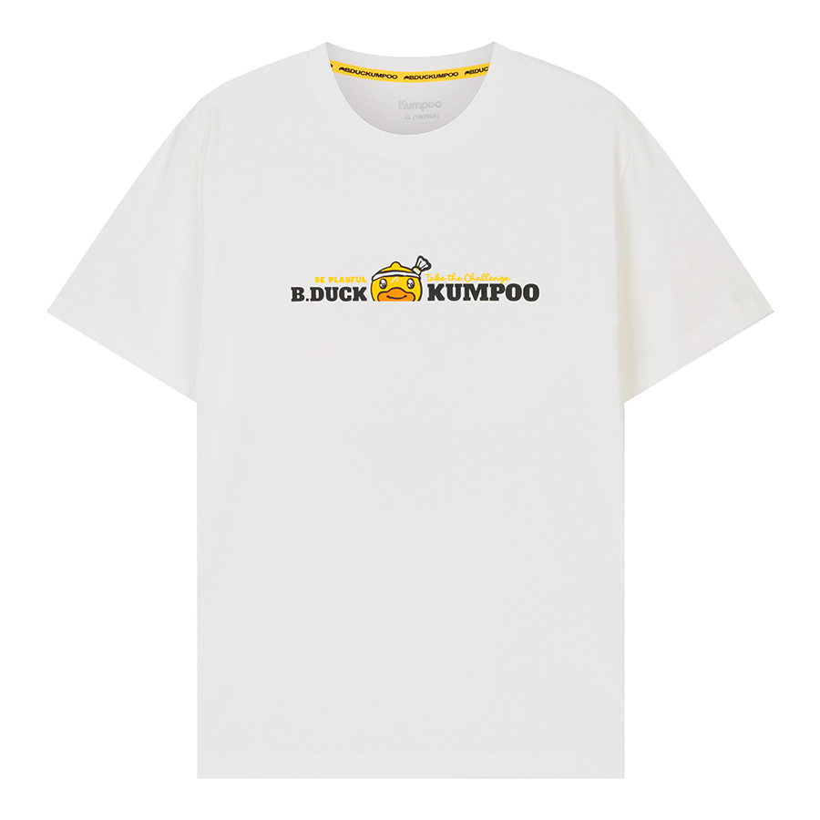 KUMPOO Badminton Jersey Unisex White