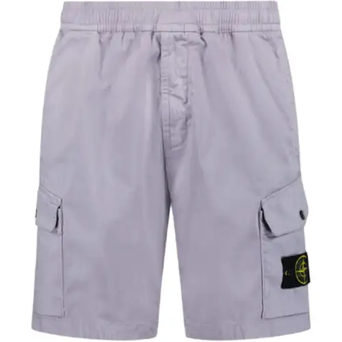 STONE ISLAND Casual Shorts Men's Purple